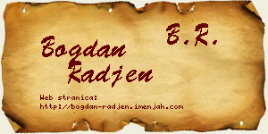 Bogdan Rađen vizit kartica